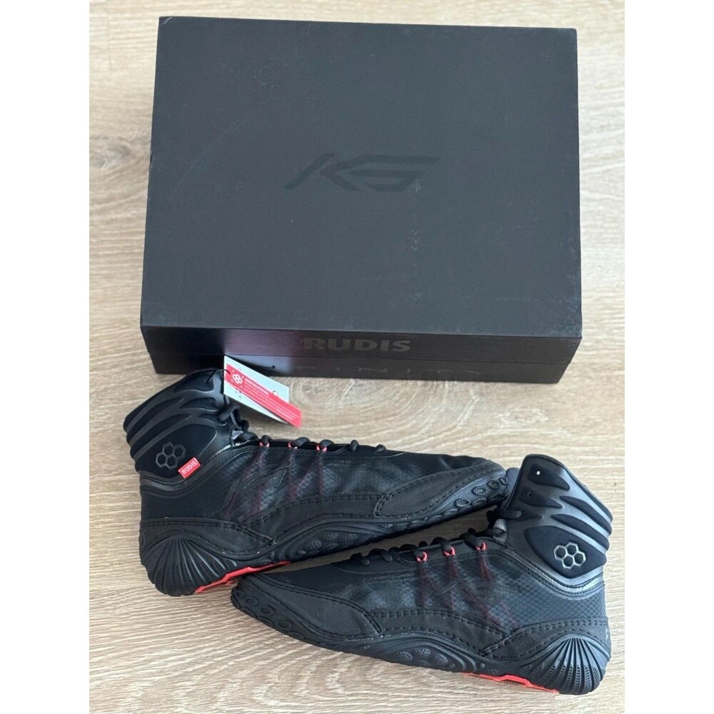 RUDIS KS Infinity Edge Wrestling Shoes Carbon Black Men's Size 10.5 New